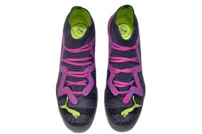 Men's Puma Ultra Ultimate TF Artificial Turf Low-Tops Football Shoes - Purple/Pink/Yellow