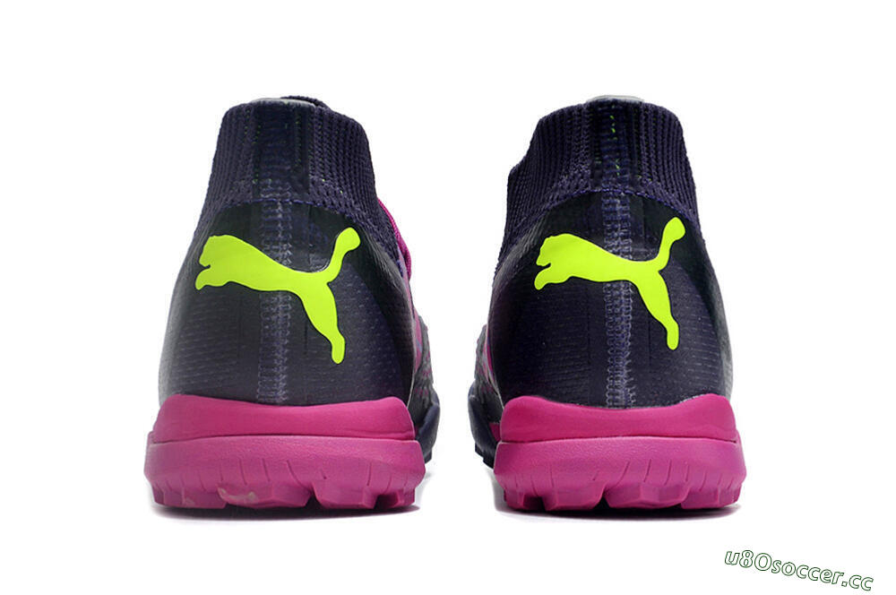 Men's Puma Ultra Ultimate TF Artificial Turf Low-Tops Football Shoes - Purple/Pink/Yellow 5