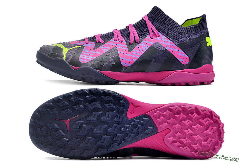 Men's Puma Ultra Ultimate TF Artificial Turf Low-Tops Football Shoes - Purple/Pink/Yellow 1