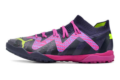 Men's Puma Ultra Ultimate TF Artificial Turf Low-Tops Football Shoes - Purple/Pink/Yellow
