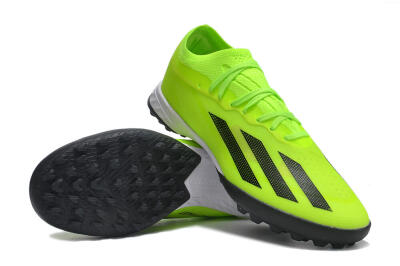 Men's Adidas X Crazyfast.1 TF Artificial Turf Low-Tops Football Shoes - Green/Black/White