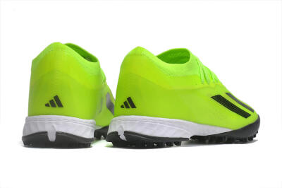 Men's Adidas X Crazyfast.1 TF Artificial Turf Low-Tops Football Shoes - Green/Black/White