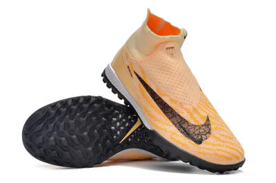 Men's Nike Phantom GX Elite DF Link TF Artificial Turf High-Tops Football Shoes - Yellow/Black/Pink