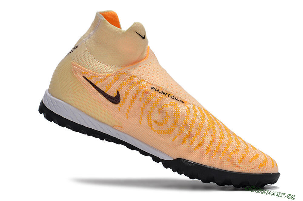 Men's Nike Phantom GX Elite DF Link TF Artificial Turf High-Tops Football Shoes - Yellow/Black/Pink 6
