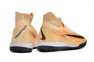 Men's Nike Phantom GX Elite DF Link TF Artificial Turf High-Tops Football Shoes - Yellow/Black/Pink