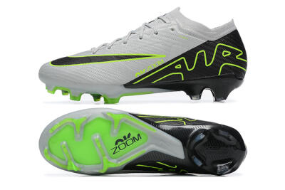 Men's Nike Air Zoom Mercurial Vapor 15 Elite FG Firm Ground Low-Tops Football Boots - White/Black/Green