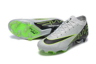 Men's Nike Air Zoom Mercurial Vapor 15 Elite FG Firm Ground Low-Tops Football Boots - White/Black/Green