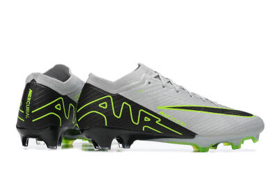 Men's Nike Air Zoom Mercurial Vapor 15 Elite FG Firm Ground Low-Tops Football Boots - White/Black/Green