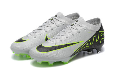 Men's Nike Air Zoom Mercurial Vapor 15 Elite FG Firm Ground Low-Tops Football Boots - White/Black/Green