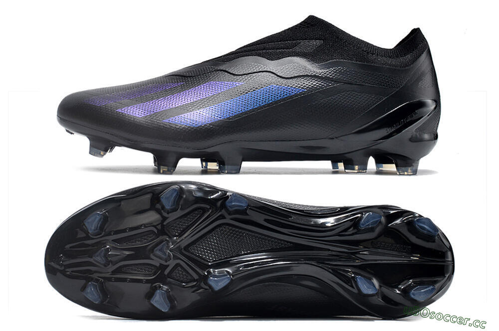 Men's Adidas X Crazyfast.1 FG Firm Ground Low-Tops Football Boots - Black/Blue 1