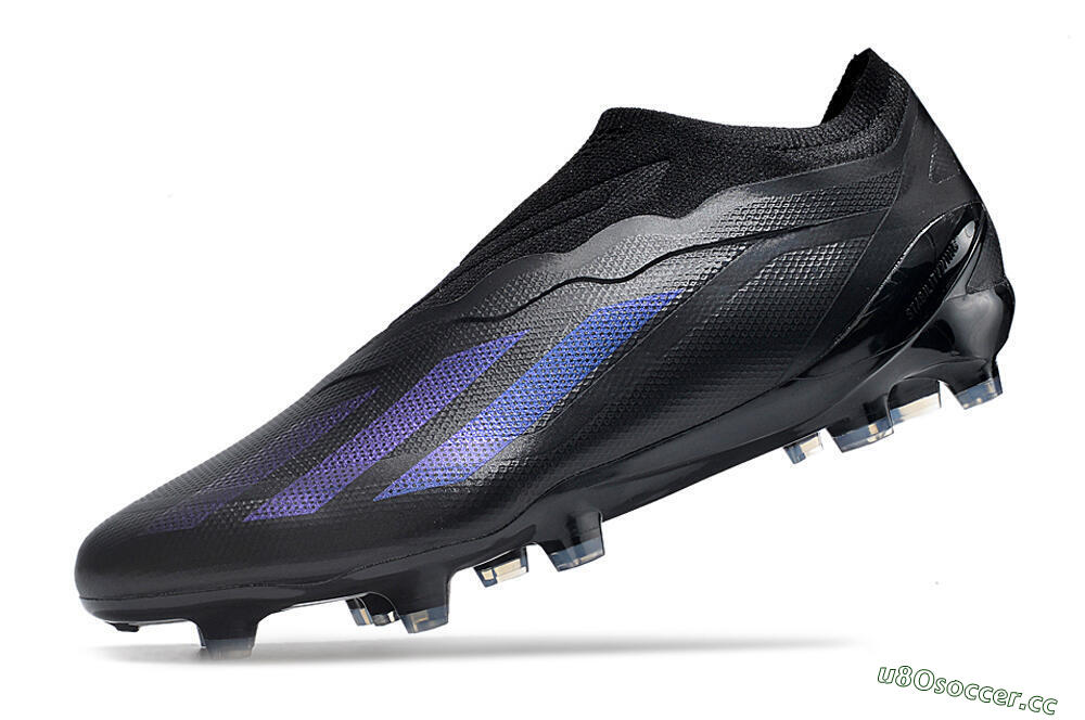 Men's Adidas X Crazyfast.1 FG Firm Ground Low-Tops Football Boots - Black/Blue 5