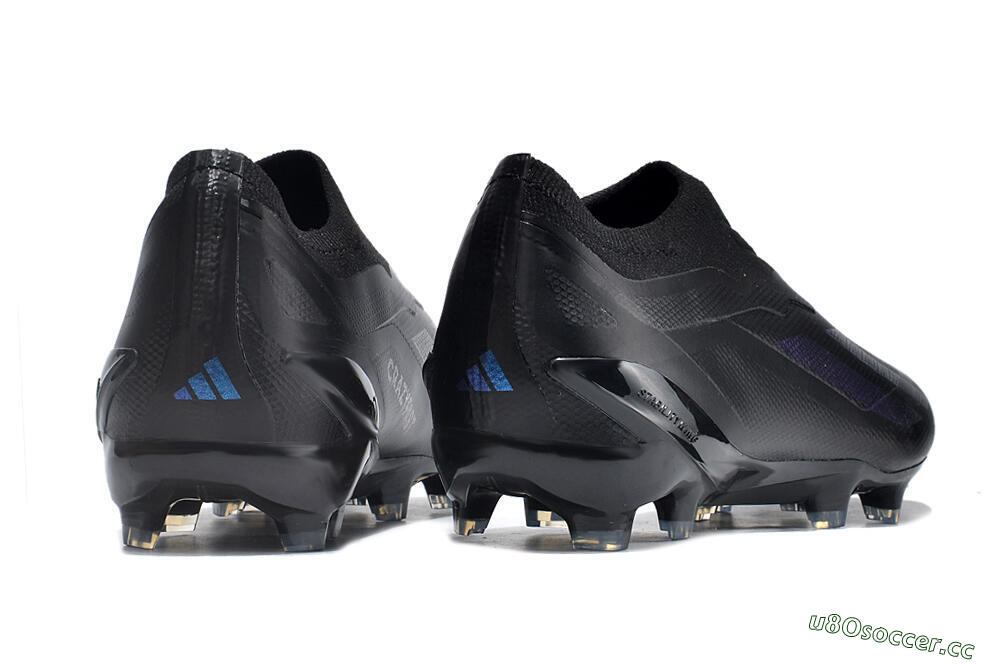Men's Adidas X Crazyfast.1 FG Firm Ground Low-Tops Football Boots - Black/Blue 6