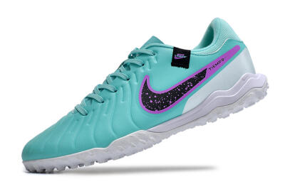 Men's Nike Tiempo Legend 10 Academy TF Artificial Turf Low-Tops Football Shoes - Blue/Purple/White