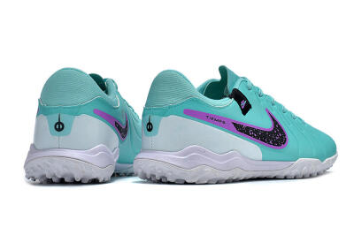 Men's Nike Tiempo Legend 10 Academy TF Artificial Turf Low-Tops Football Shoes - Blue/Purple/White