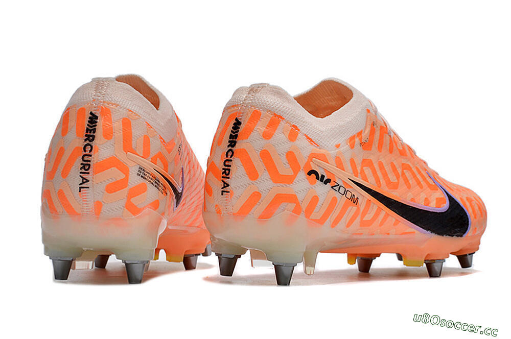 Men's Nike Air Zoom Mercurial Vapor XV Elite SG Soft Ground Low-Tops Football Boots - Orange/Black/Purple 4
