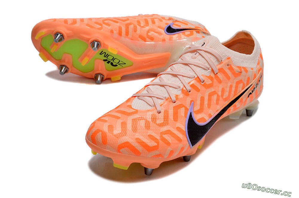 Men's Nike Air Zoom Mercurial Vapor XV Elite SG Soft Ground Low-Tops Football Boots - Orange/Black/Purple 3