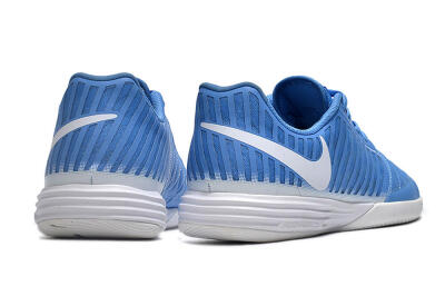 Men's Nike Lunar Gato 2 IC Indoor & Futsal Low-Tops Football Shoes - Blue/White