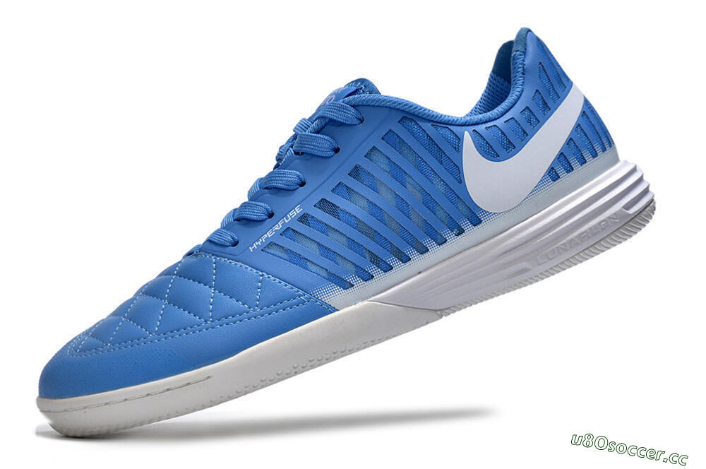 Men's Nike Lunar Gato 2 IC Indoor & Futsal Low-Tops Football Shoes - Blue/White 6
