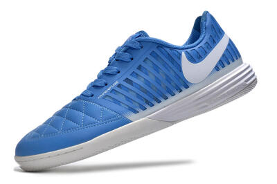 Men's Nike Lunar Gato 2 IC Indoor & Futsal Low-Tops Football Shoes - Blue/White