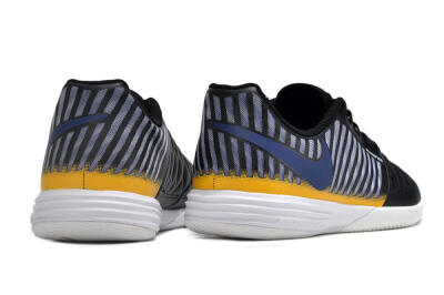 Men's Nike Lunar Gato 2 IC Indoor & Futsal Low-Tops Football Shoes - Black/White/Yellow