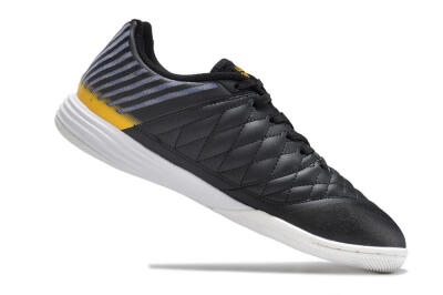 Men's Nike Lunar Gato 2 IC Indoor & Futsal Low-Tops Football Shoes - Black/White/Yellow