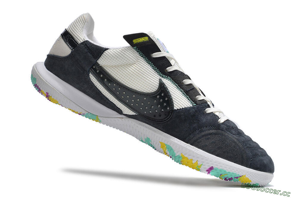 Men's Nike StreetGato IC Indoor & Futsal Low-Tops Football Shoes - Black/White 4
