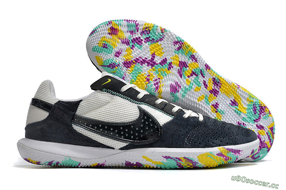 Men's Nike StreetGato IC Indoor & Futsal Low-Tops Football Shoes - Black/White 2