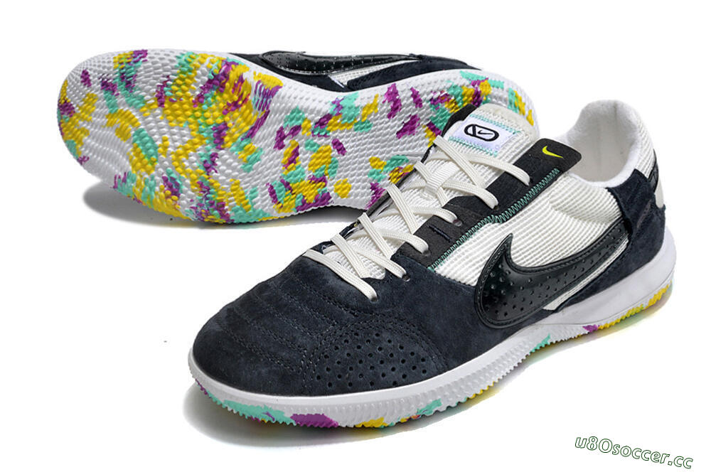 Men's Nike StreetGato IC Indoor & Futsal Low-Tops Football Shoes - Black/White 3