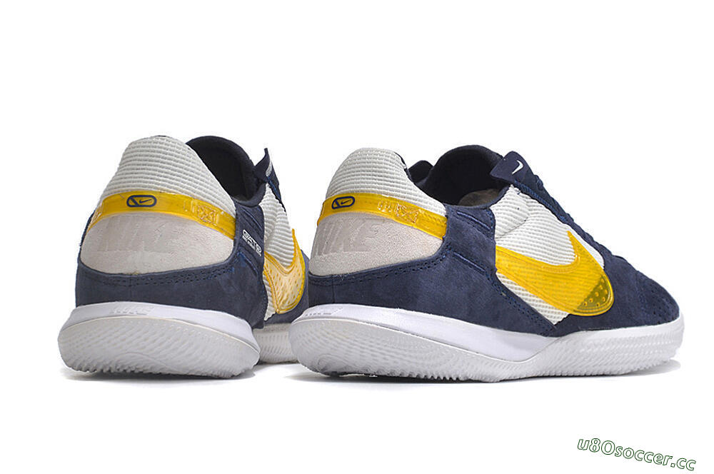 Men's Nike StreetGato IC Indoor & Futsal Low-Tops Football Shoes - Blue/Yellow/White 4