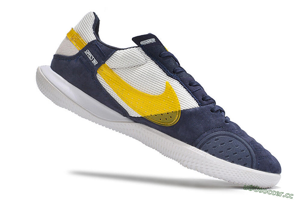 Men's Nike StreetGato IC Indoor & Futsal Low-Tops Football Shoes - Blue/Yellow/White 5
