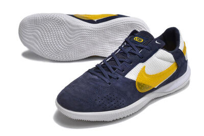 Men's Nike StreetGato IC Indoor & Futsal Low-Tops Football Shoes - Blue/Yellow/White