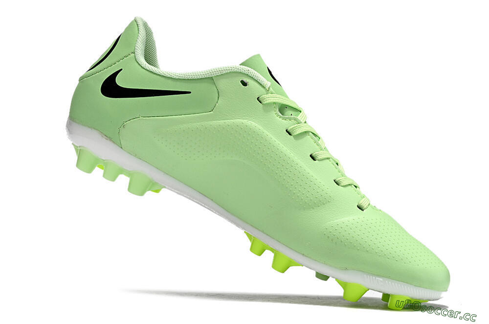 Men's Nike Tiempo Legend 9 Academy AG Artificial Grass Low-Tops Football Boots - Green/Black/Yellow 6