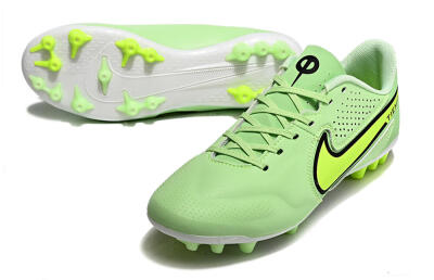 Men's Nike Tiempo Legend 9 Academy AG Artificial Grass Low-Tops Football Boots - Green/Black/Yellow