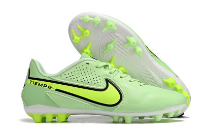 Men's Nike Tiempo Legend 9 Academy AG Artificial Grass Low-Tops Football Boots - Green/Black/Yellow