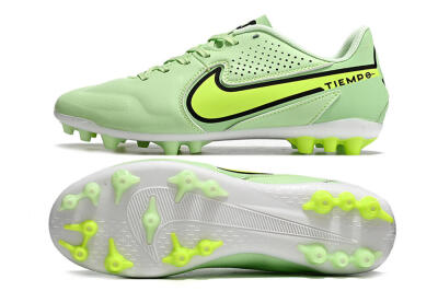 Men's Nike Tiempo Legend 9 Academy AG Artificial Grass Low-Tops Football Boots - Green/Black/Yellow