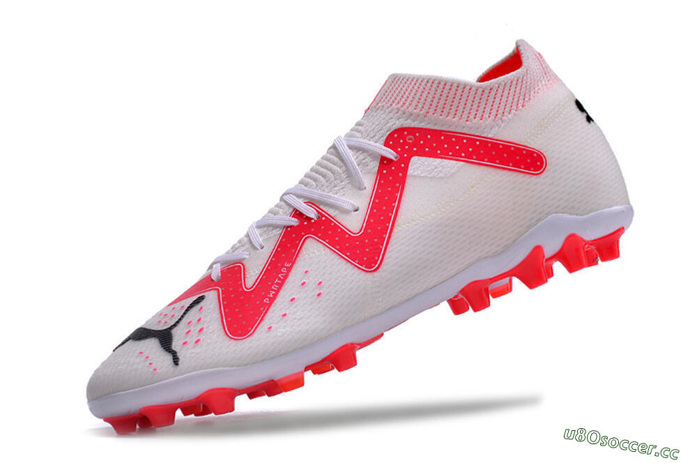 Men's Puma Future Ultimate MG Multi Ground Low-Tops Football Boots - White/Red/Black 5