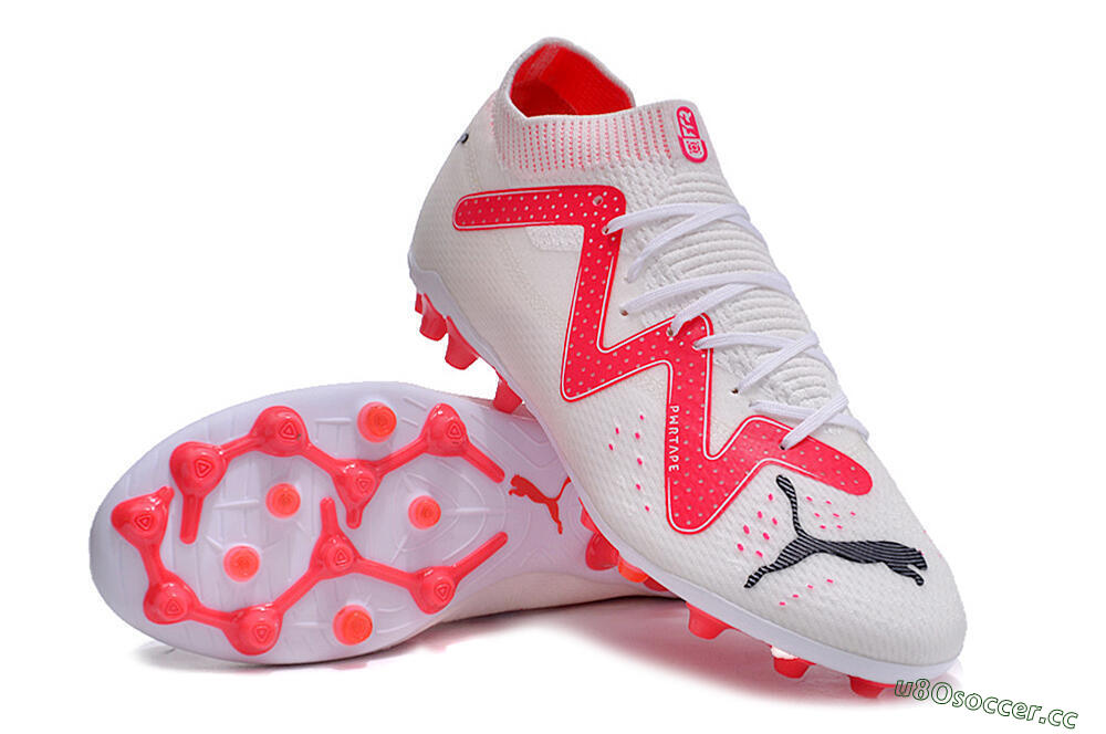 Men's Puma Future Ultimate MG Multi Ground Low-Tops Football Boots - White/Red/Black 3