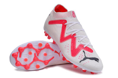 Men's Puma Future Ultimate MG Multi Ground Low-Tops Football Boots - White/Red/Black