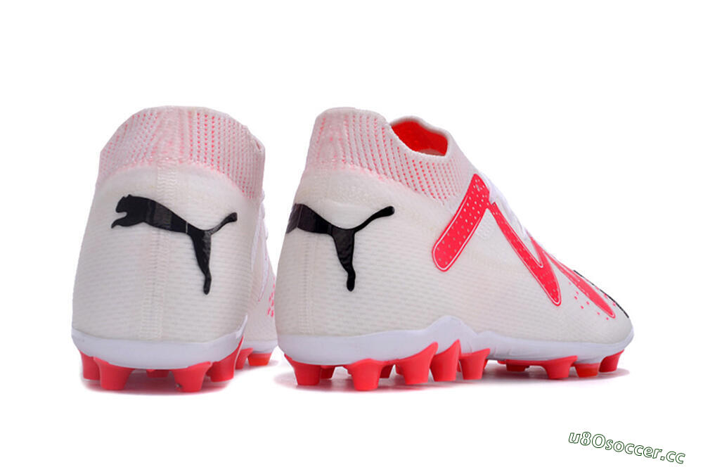Men's Puma Future Ultimate MG Multi Ground Low-Tops Football Boots - White/Red/Black 6