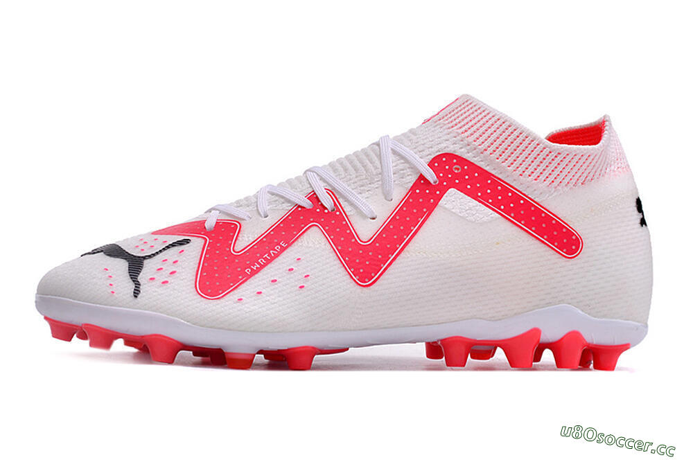 Men's Puma Future Ultimate MG Multi Ground Low-Tops Football Boots - White/Red/Black 0