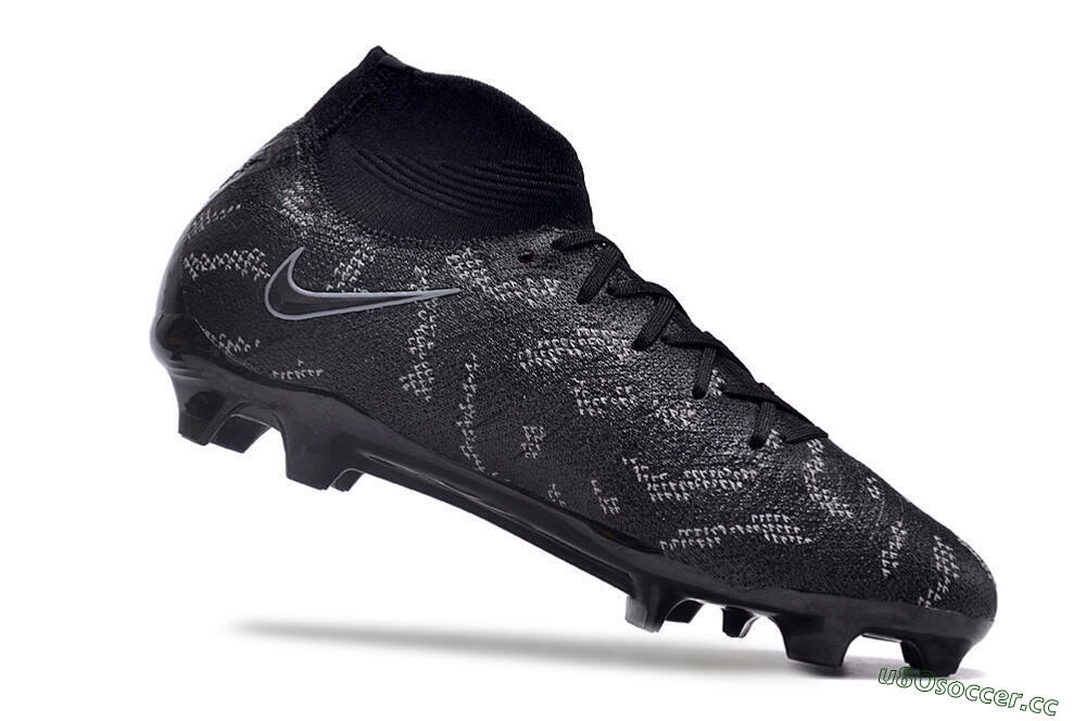 Unisex Nike Phantom Luna Elite FG Firm Ground High-Tops Football Boots - Black/Grey 4