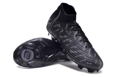 Unisex Nike Phantom Luna Elite FG Firm Ground High-Tops Football Boots - Black/Grey
