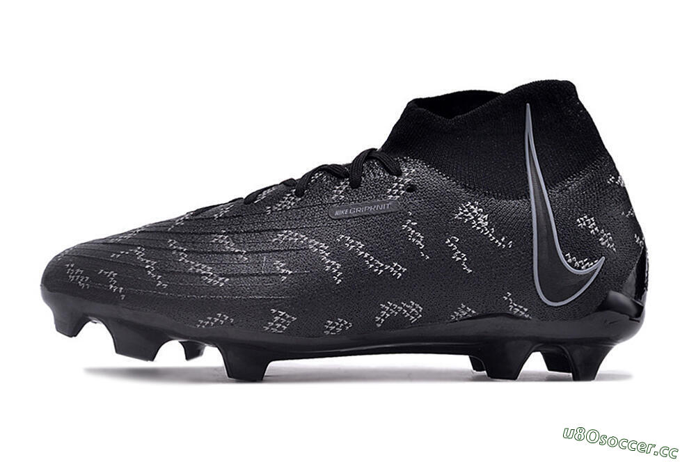 Unisex Nike Phantom Luna Elite FG Firm Ground High-Tops Football Boots - Black/Grey 0