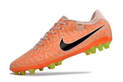 Men's Nike Tiempo Legend 10 Academy AG Artificial Grass Low-Tops Football Boots - Orange/Pink/Black