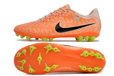 Men's Nike Tiempo Legend 10 Academy AG Artificial Grass Low-Tops Football Boots - Orange/Pink/Black