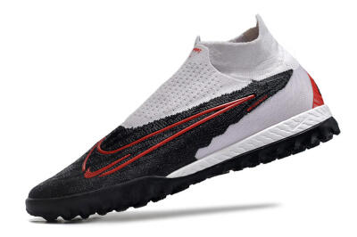 Men's Nike Phantom GX Elite DF Link TF Artificial Turf High-Tops Football Shoes - White/Black/Red