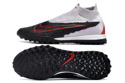 Men's Nike Phantom GX Elite DF Link TF Artificial Turf High-Tops Football Shoes - White/Black/Red