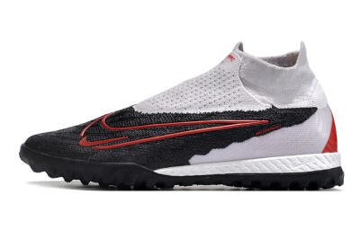 Men's Nike Phantom GX Elite DF Link TF Artificial Turf High-Tops Football Shoes - White/Black/Red