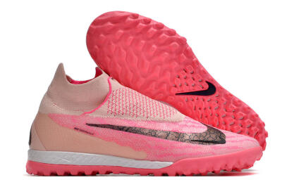Men's Nike Phantom GX Elite DF Link TF Artificial Turf High-Tops Football Shoes - Pink/Black/White