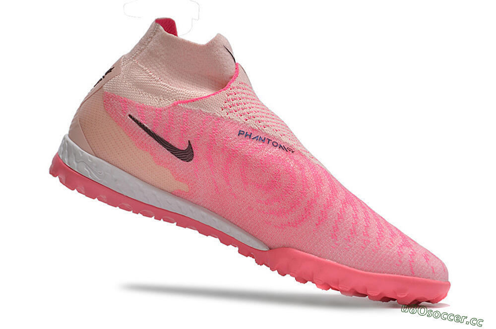 Men's Nike Phantom GX Elite DF Link TF Artificial Turf High-Tops Football Shoes - Pink/Black/White 4